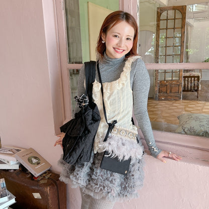 ミニサコッシュ Wintry Meghan ブラック