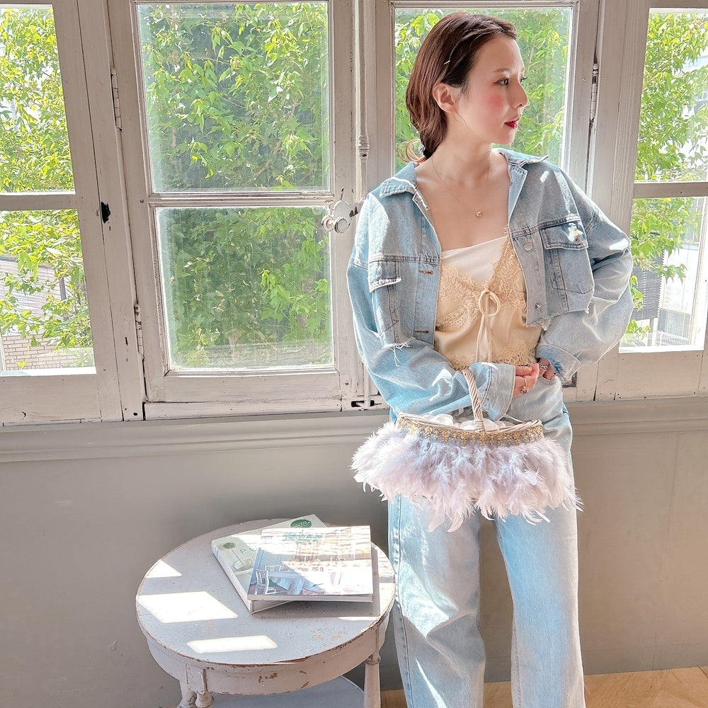 ★Volumeスリーブショートデニムジャケット