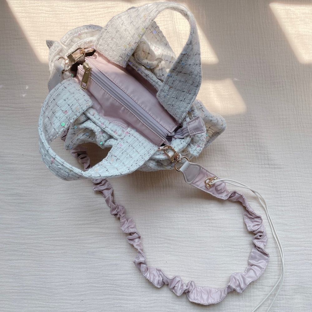 ミニフリルバッグ Tweedy Bebe【チェックホワイト】1サイズ