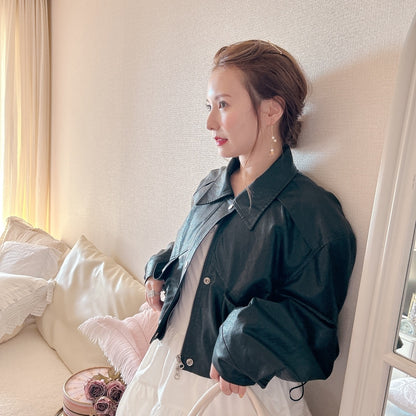 ★Volumeフェイクレザージャケット