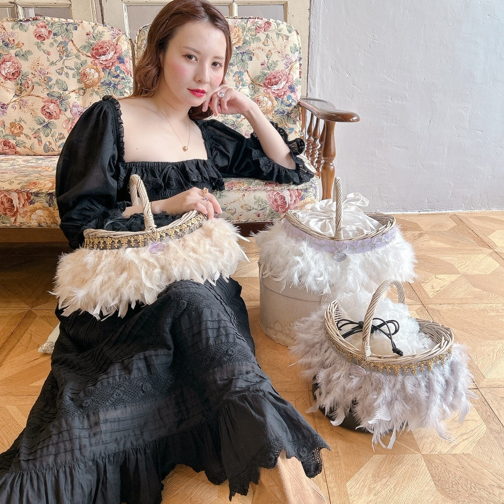 かご&巾着SET Antique Glow Rattan