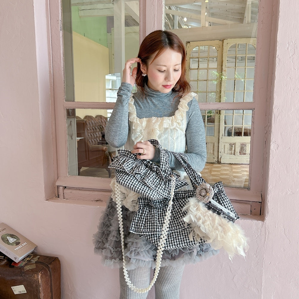 フリルバッグ Quilting Frill Bebe ミニ/レギュラー【ギンガム フリルバッグ Quilting Frill Bebe ミニ/レギュラー【ギンガム
