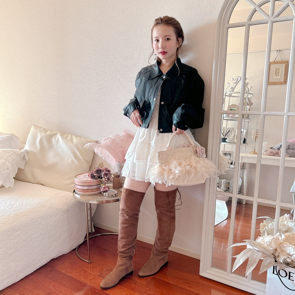 ★Volumeフェイクレザージャケット