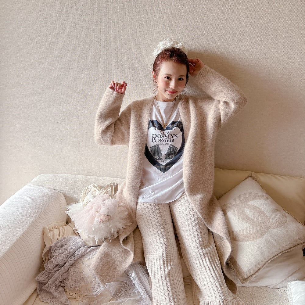 ★ロングFluffyニットガウン