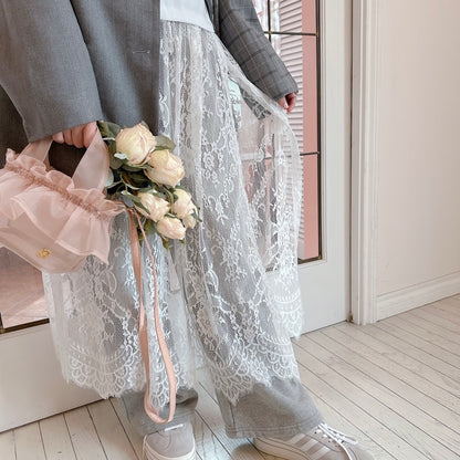 ★SheerレースロンTワンピ