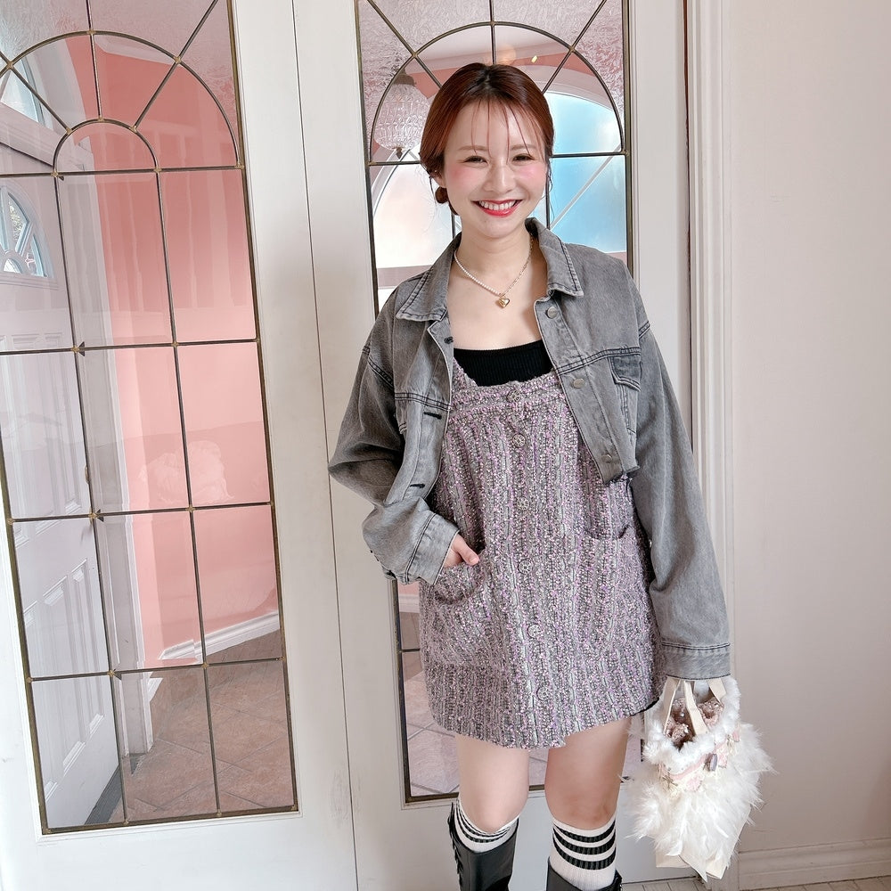 ★Volumeスリーブショートデニムジャケット