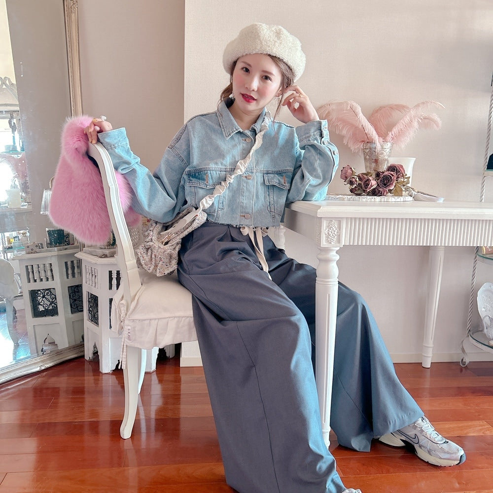 ★Mannishワイドパンツ