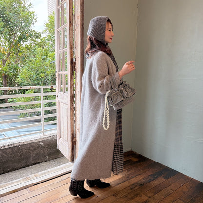 ★ロングFluffyニットガウン