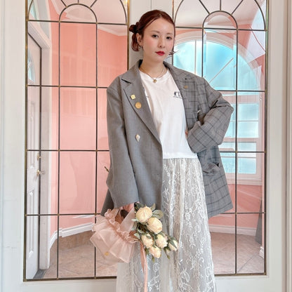 ★SheerレースロンTワンピ