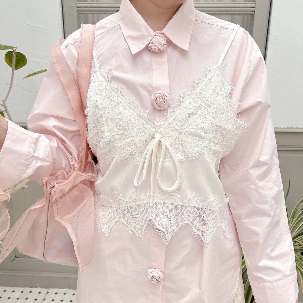 ★Croppedレースビスチェ