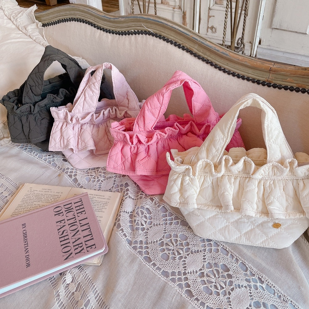 ミニフリルバッグ Quilting Frill Bebe【バニラ/ホットピンク/カーキ/ギンガム/ラベンダー/ミルクティ】