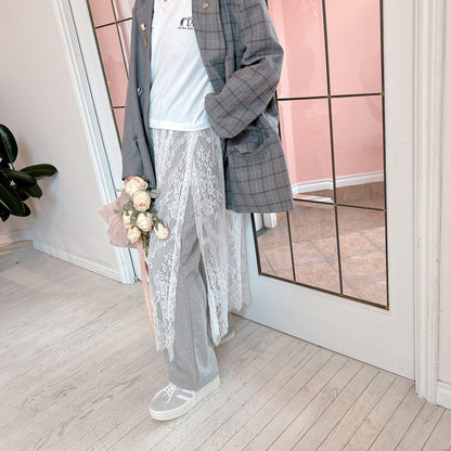 ★SheerレースロンTワンピ