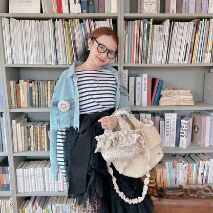 フリルバッグ Tweedy Bebe【アイボリー】1サイズ