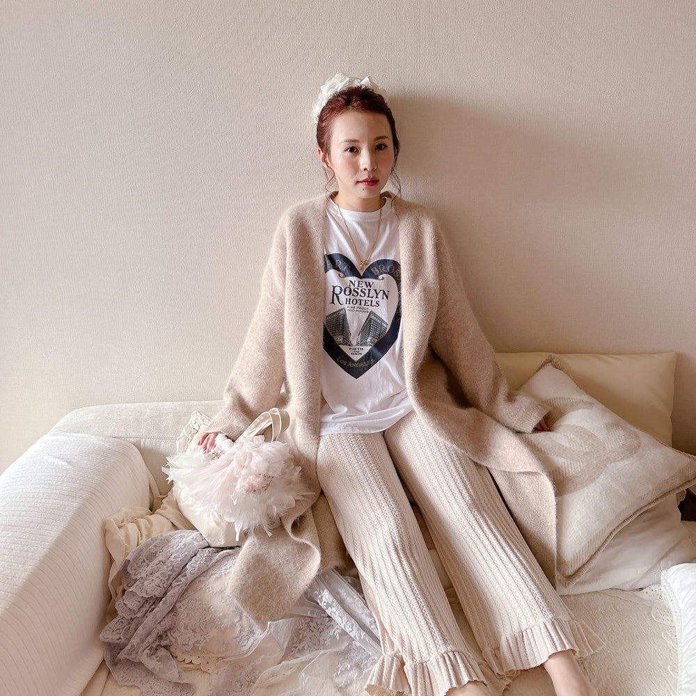 ★ロングFluffyニットガウン