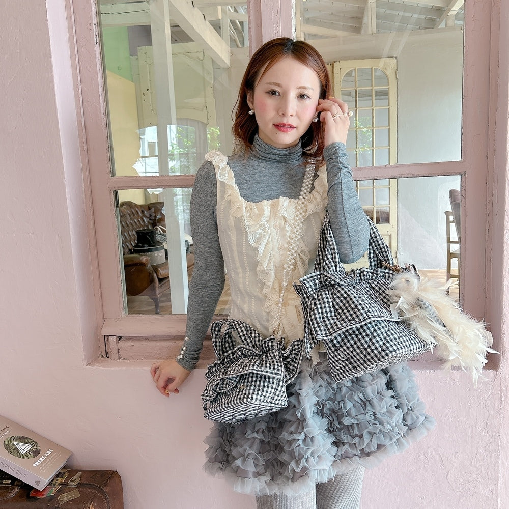 フリルバッグ Quilting Frill Bebe ミニ/レギュラー【ギンガム】