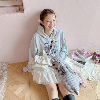 ミニフリルバッグ Tweedy Bebe【チェックホワイト】1サイズ