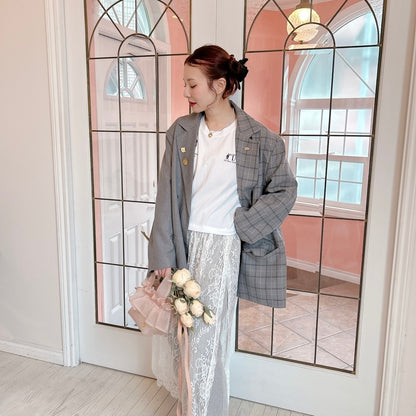 ★SheerレースロンTワンピ