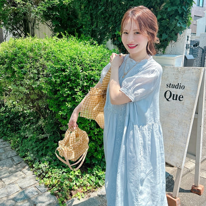 ★Noble Laceリネンワンピース