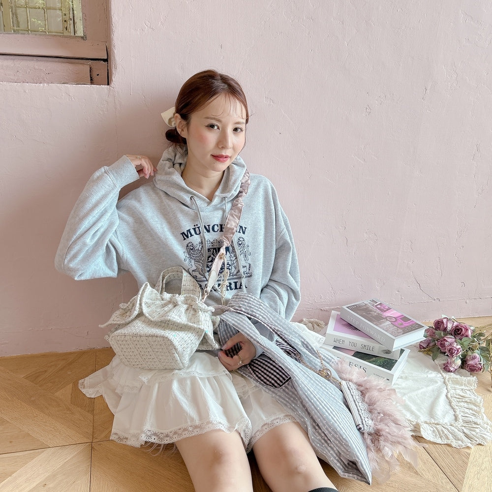 ミニフリルバッグ Tweedy Bebe【チェックホワイト】1サイズ