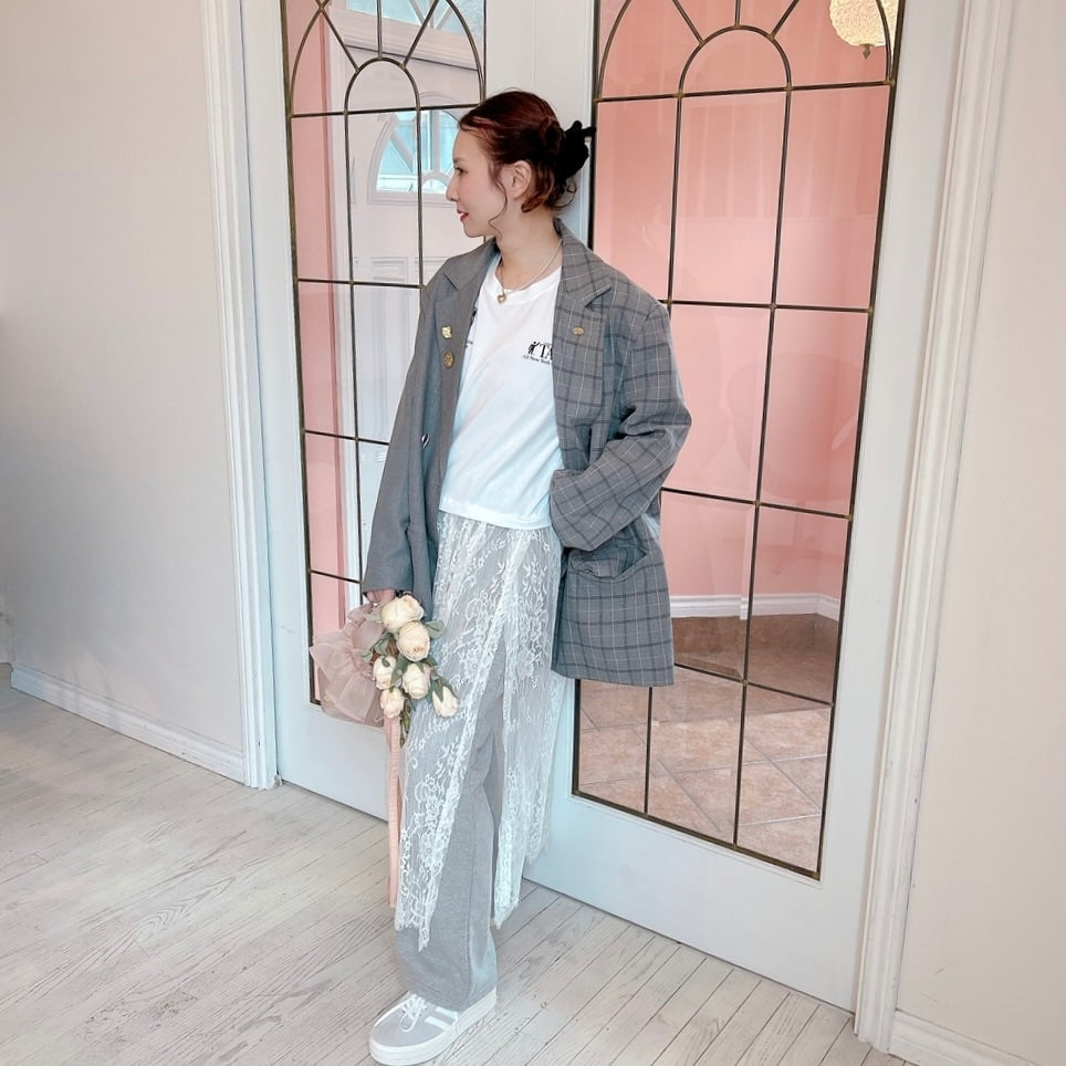 ★SheerレースロンTワンピ