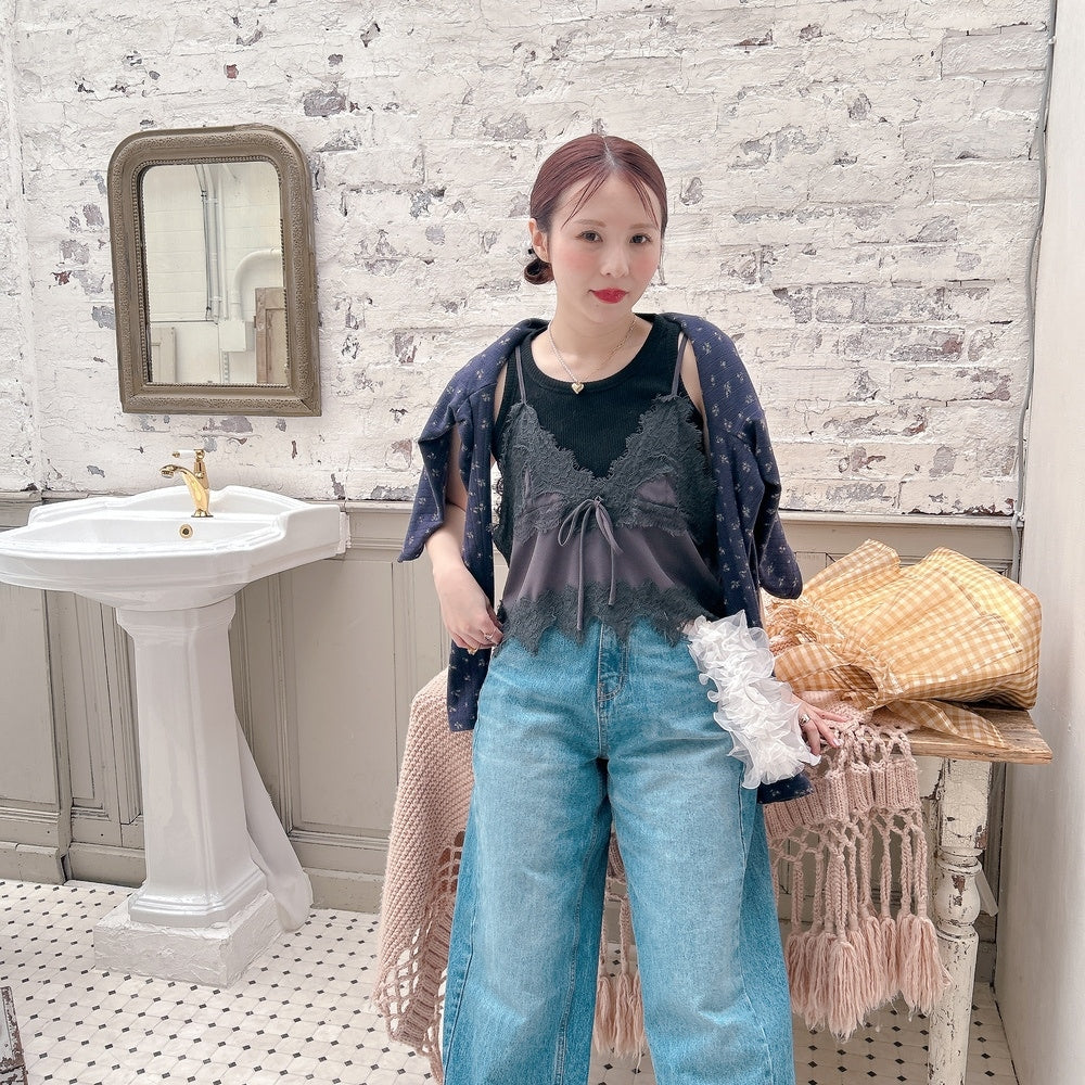 ★Croppedレースビスチェ