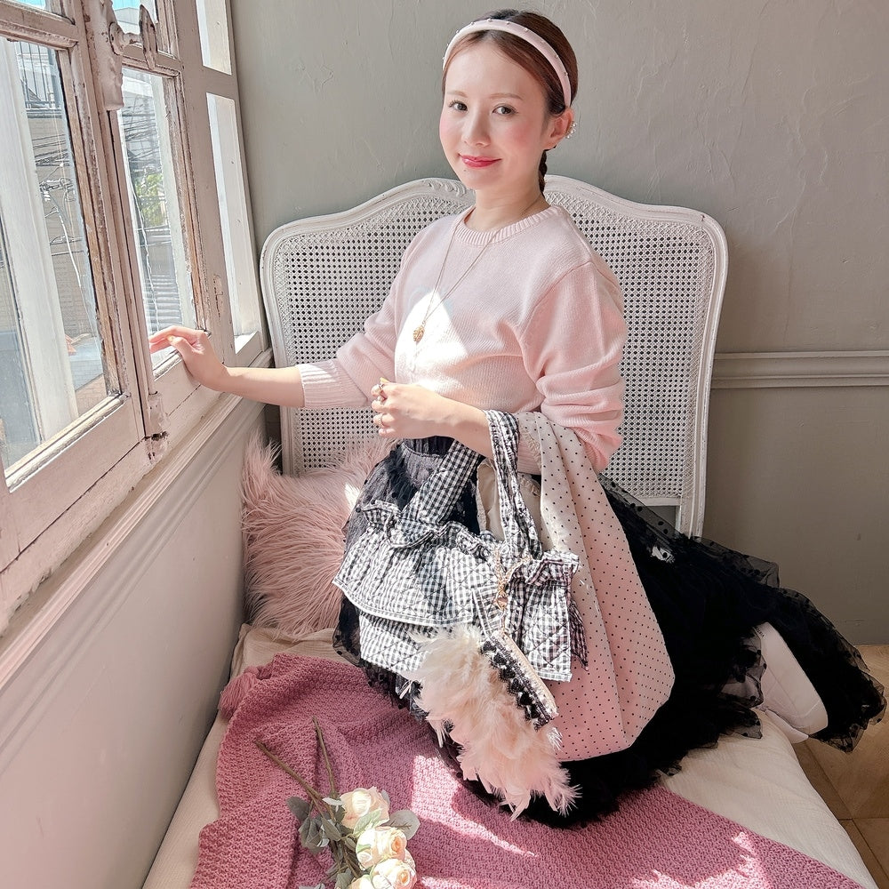 新品　Sahabyelliee ミニフリルバッグ サハバイエリー　バッグ 𝐬𝐚𝐡𝐚𝐛𝐲𝐞𝐥𝐥𝐢𝐞𝐞 (サハバイエリー)バック【公式
