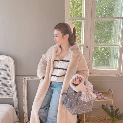 フリルバッグ Tweedy Bebe【グレーミックス】2サイズ