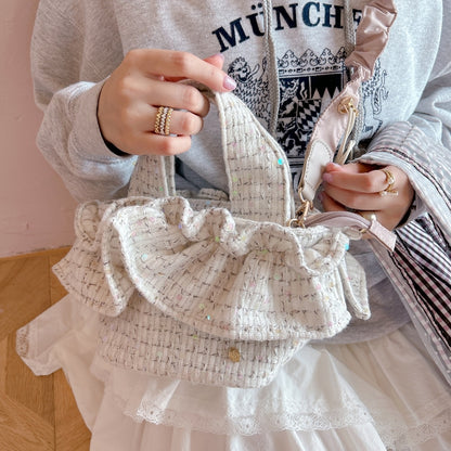 ミニフリルバッグ Tweedy Bebe【チェックホワイト】1サイズ