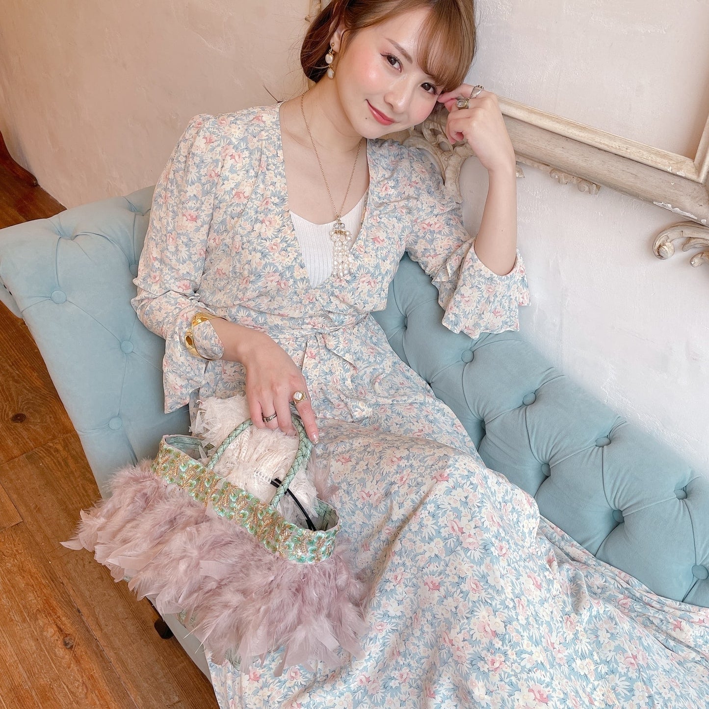 巾着バッグ Sea Anemone