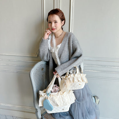 ミニフリルバッグ Quilting Frill Bebe【バニラ/ホットピンク/カーキ/ギンガム/ラベンダー/ミルクティ】