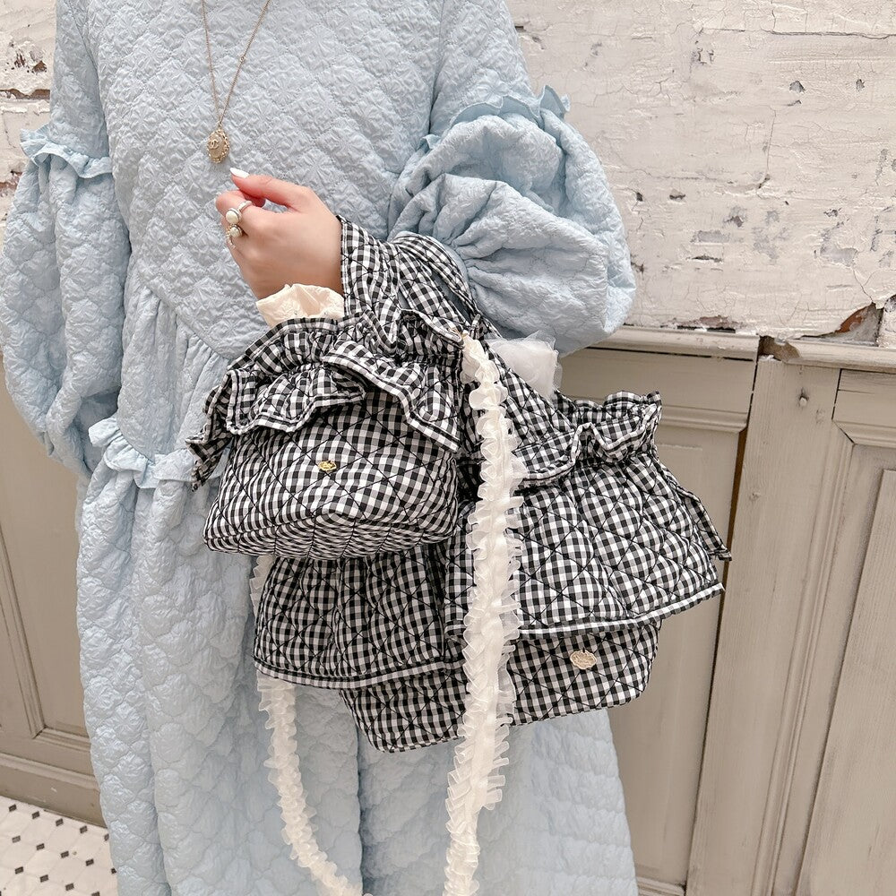 フリルバッグ Quilting Frill Bebe ミニ/レギュラー【ギンガム】