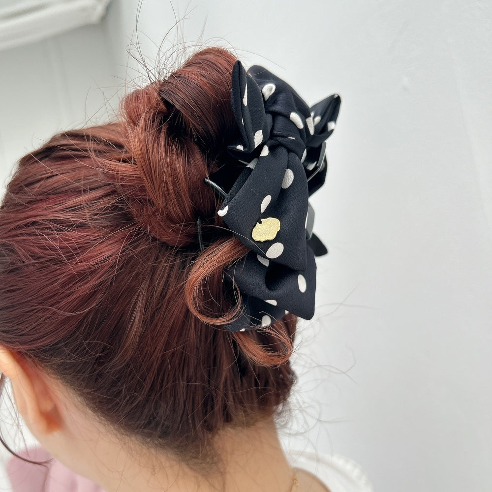 ヘアクリップ Dot Ribbon
