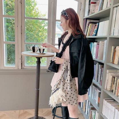 ポーチ付バッグ Balloon Marche【ギンガム/大ドット】