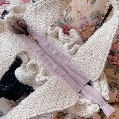 フリルバッグ Tweedy Bebe【アイボリー】1サイズ