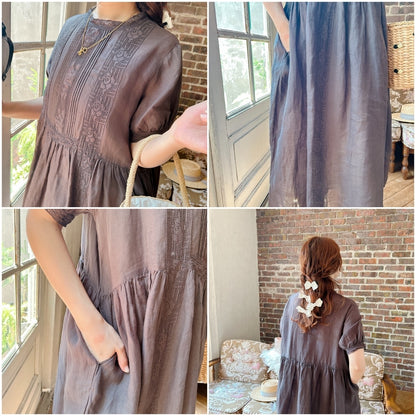 ★Noble Laceリネンワンピース