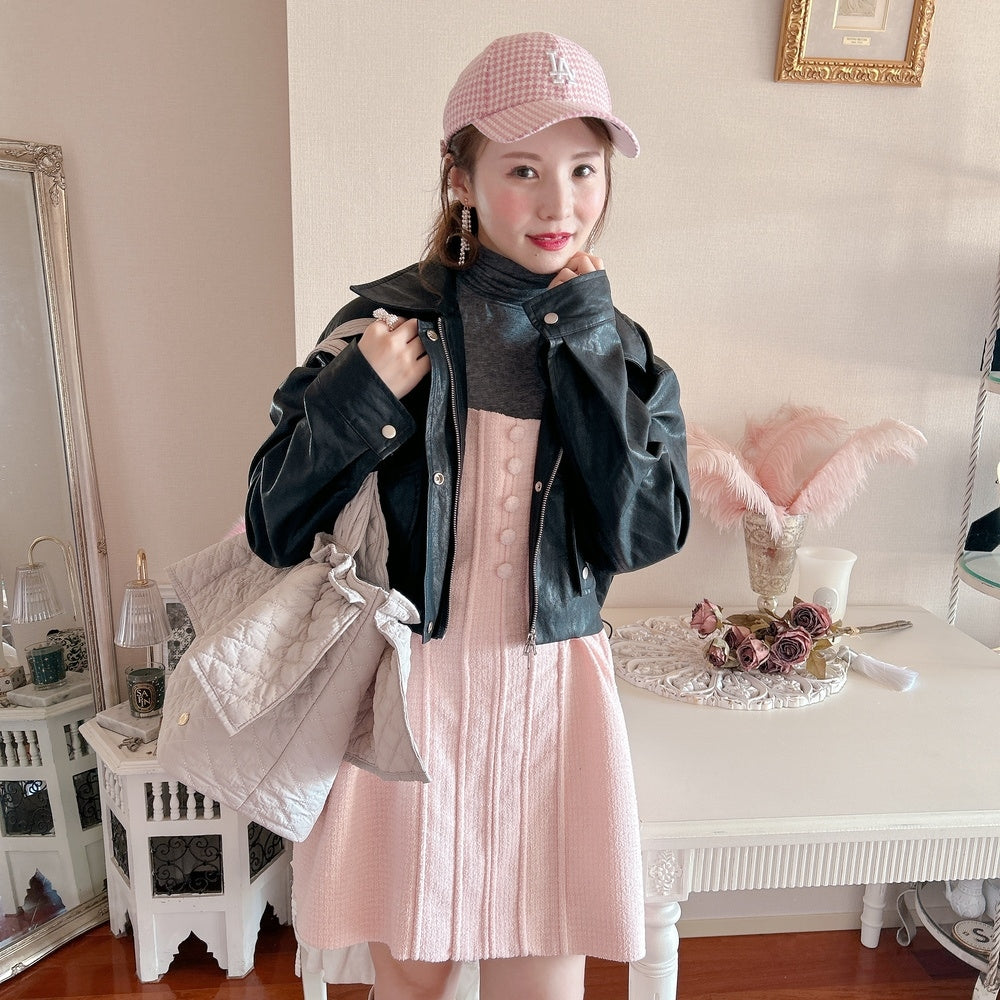 ★Volumeフェイクレザージャケット