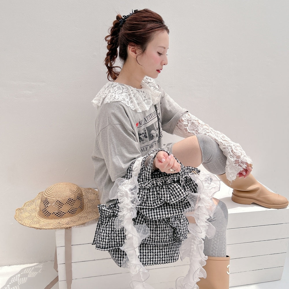 フリルバッグ Quilting Frill Bebe ミニ/レギュラー【ギンガム】