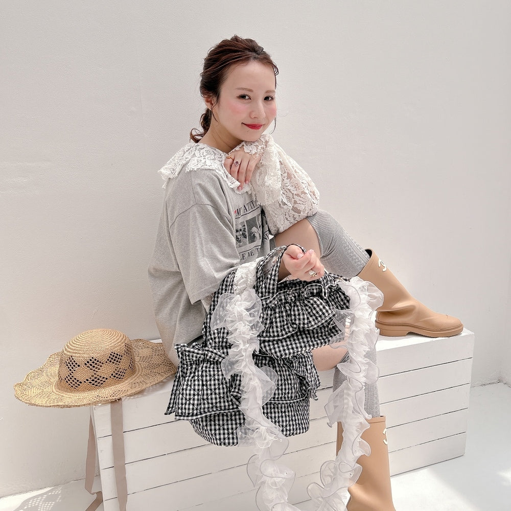 フリルバッグ Quilting Frill Bebe ミニ/レギュラー【ギンガム】