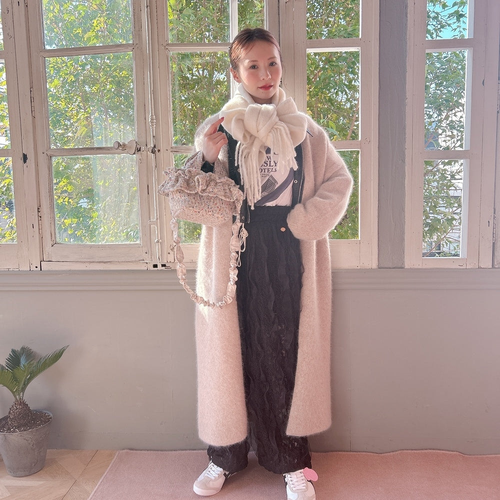 ★ロングFluffyニットガウン