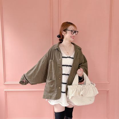 フリルバッグ Tweedy Bebe【アイボリー】1サイズ