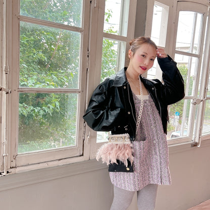 ミニサコッシュ Wintry Meghan ブラック