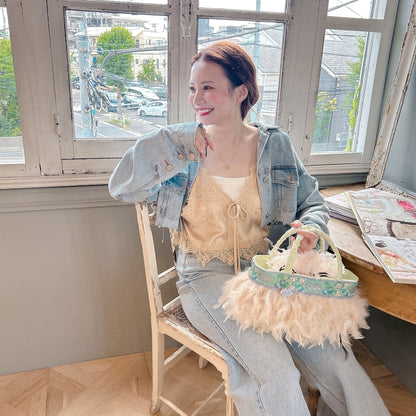 ★Croppedレースビスチェ