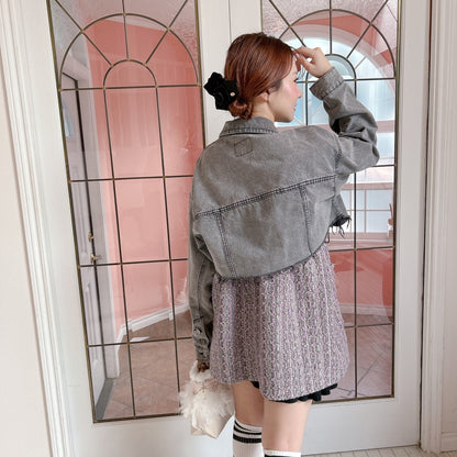 ★Volumeスリーブショートデニムジャケット