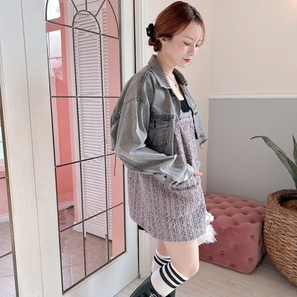 ★Volumeスリーブショートデニムジャケット