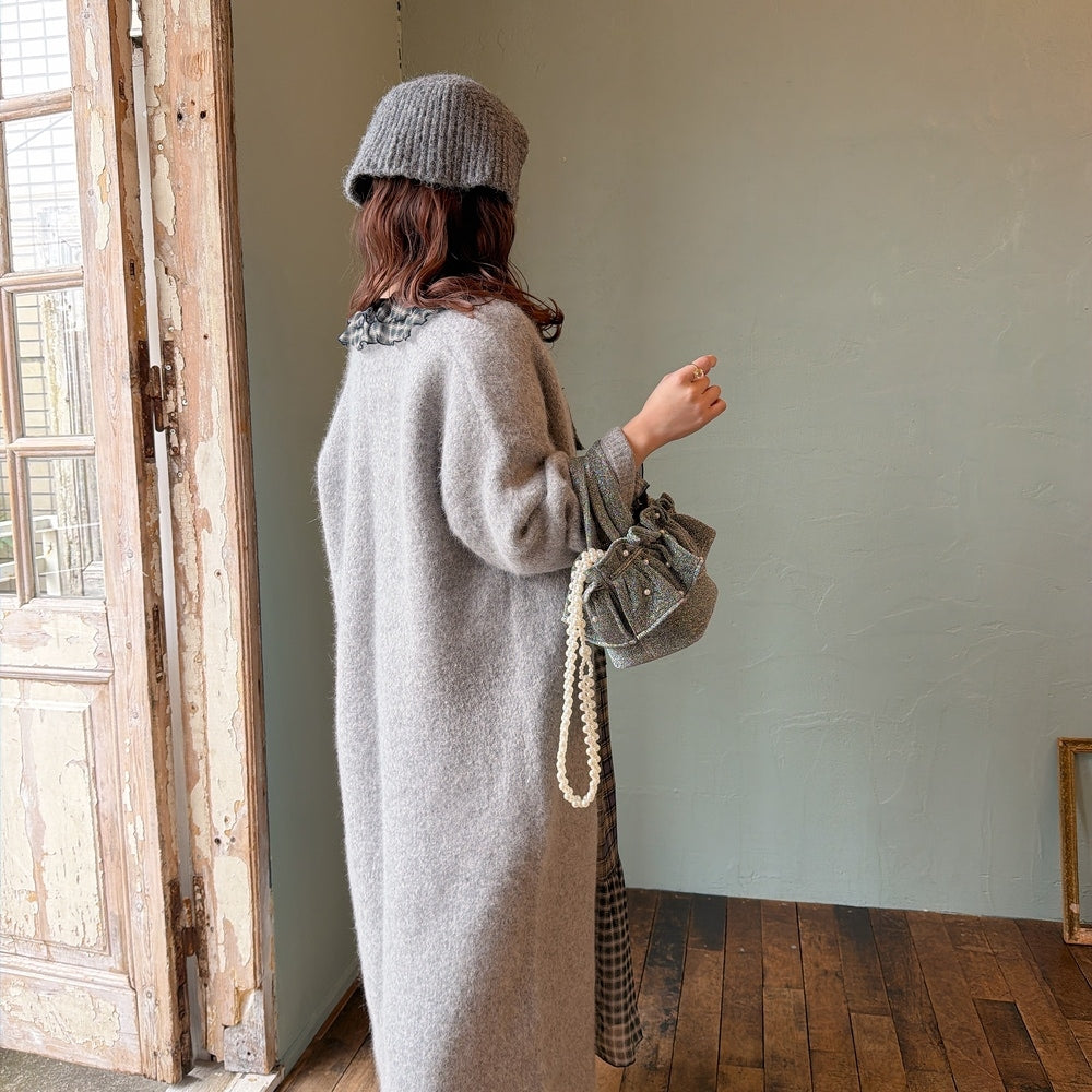 ★ロングFluffyニットガウン