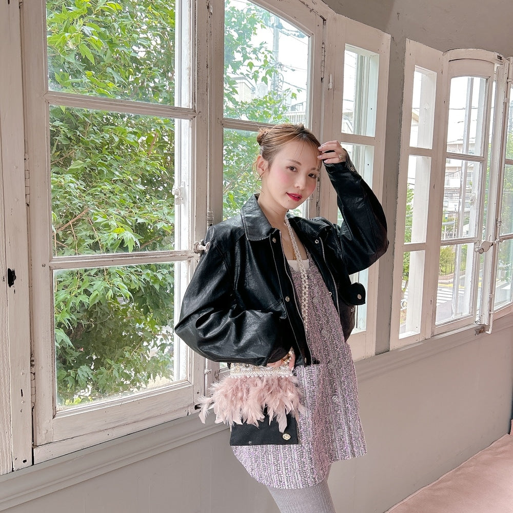 ミニサコッシュ Wintry Meghan ブラック