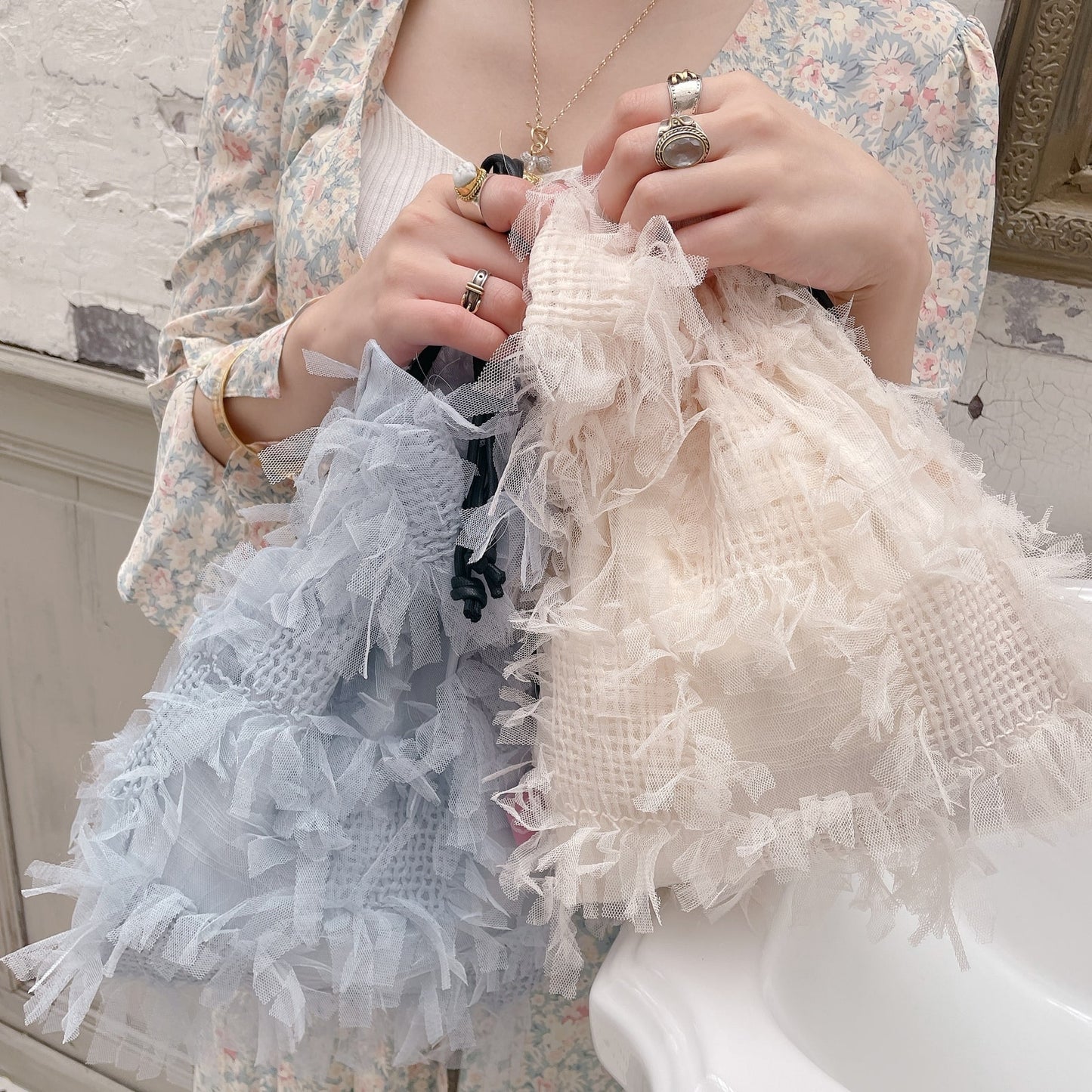 巾着バッグ Sea Anemone