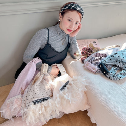 ポーチ付バッグ Balloon Marche【無地ドット】