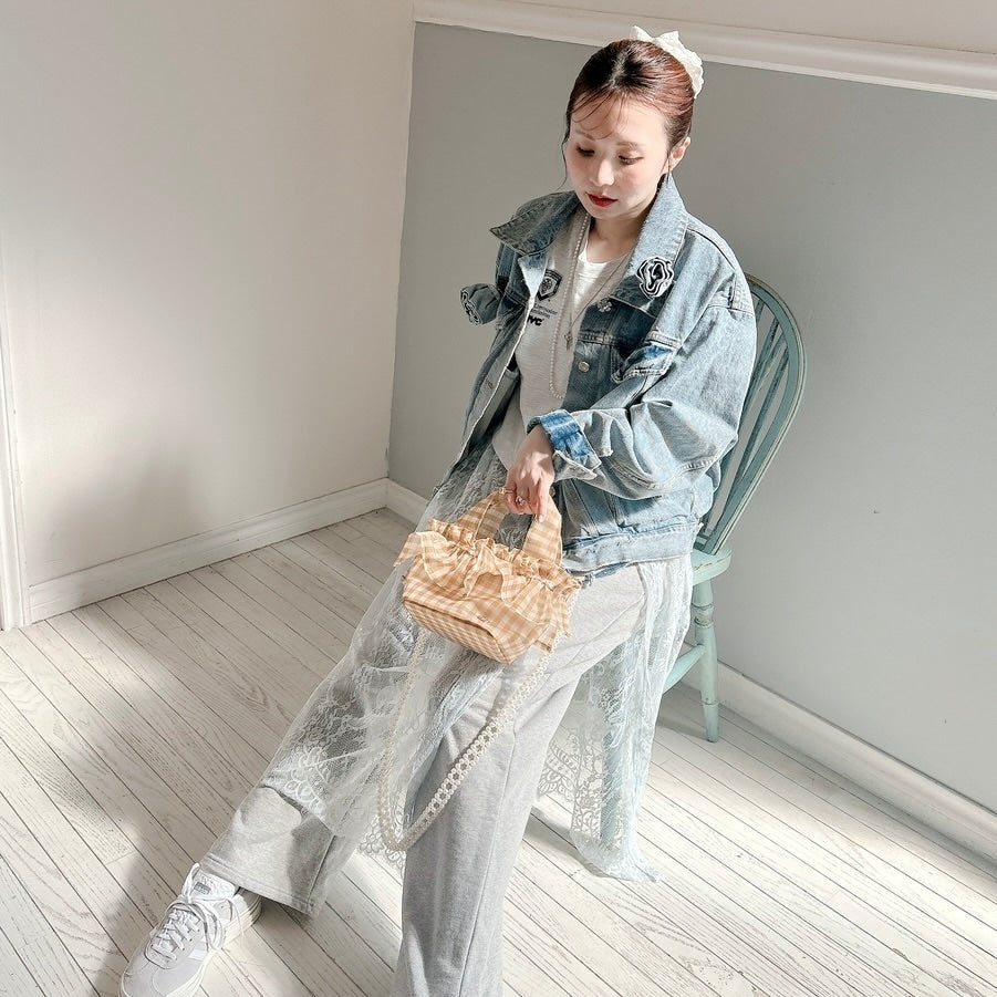 ★SheerレースロンTワンピ