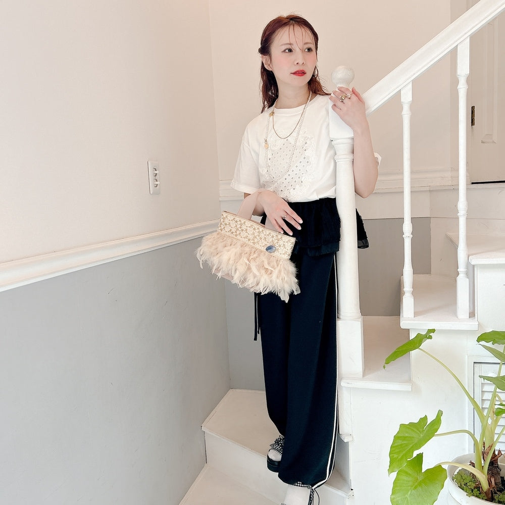 ★リボンEmbroideryTsh